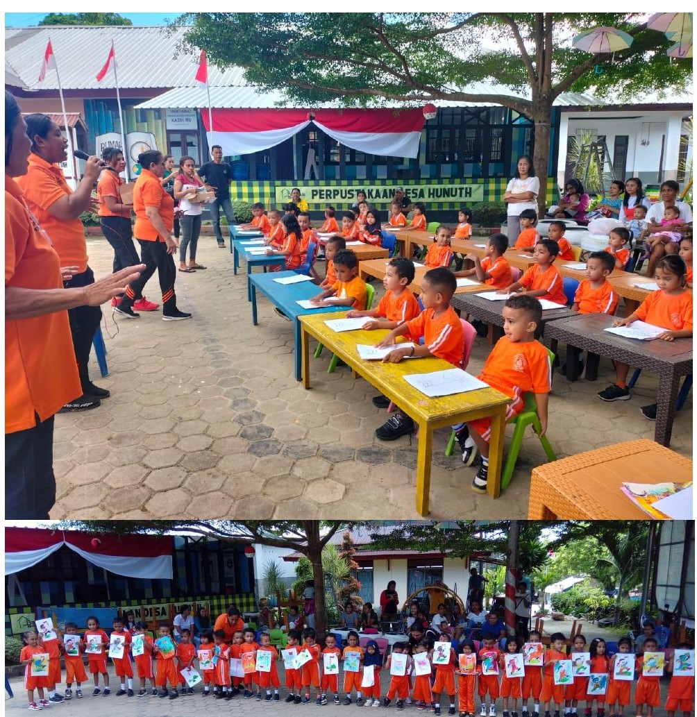 Sambut HUT-79 RI, PAUD Mekar Bangsa Gelar Lomba Mewarnai